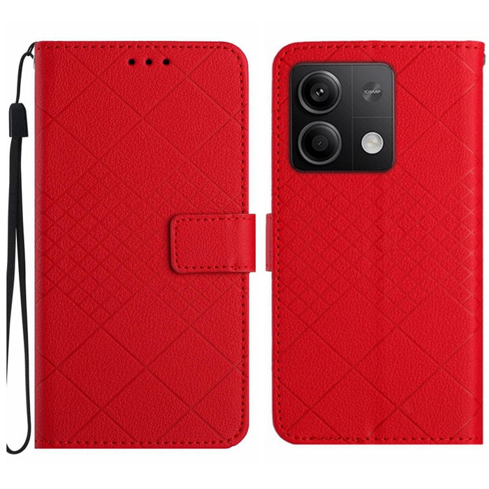 Funda para teléfono de cuero con textura de cuadrícula rómbica, For Xiaomi Redmi 13 4G Global / 5G Global, For Xiaomi Redmi A3, For Xiaomi Redmi Note 13 4G Global, For Xiaomi Redmi 13C 5G, For Xiaomi 14 Ultra, For Xiaomi 14 Pro, For Xiaomi 14          ...