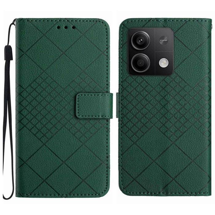 Funda para teléfono de cuero con textura de cuadrícula rómbica, For Xiaomi Redmi 13 4G Global / 5G Global, For Xiaomi Redmi A3, For Xiaomi Redmi Note 13 4G Global, For Xiaomi Redmi 13C 5G, For Xiaomi 14 Ultra, For Xiaomi 14 Pro, For Xiaomi 14          ...