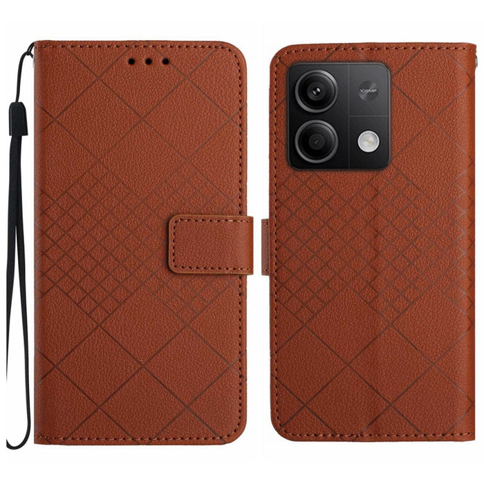 Funda para teléfono de cuero con textura de cuadrícula rómbica, For Xiaomi Redmi 13 4G Global / 5G Global, For Xiaomi Redmi A3, For Xiaomi Redmi Note 13 4G Global, For Xiaomi Redmi 13C 5G, For Xiaomi 14 Ultra, For Xiaomi 14 Pro, For Xiaomi 14          ...
