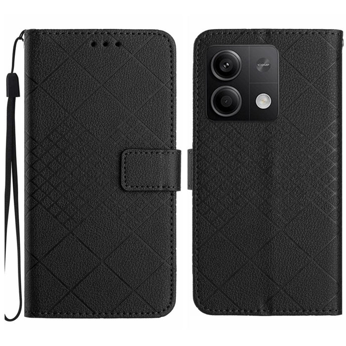 Funda para teléfono de cuero con textura de cuadrícula rómbica, For Xiaomi Redmi 13 4G Global / 5G Global, For Xiaomi Redmi A3, For Xiaomi Redmi Note 13 4G Global, For Xiaomi Redmi 13C 5G, For Xiaomi 14 Ultra, For Xiaomi 14 Pro, For Xiaomi 14          ...