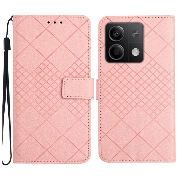 Funda para teléfono de cuero con textura de cuadrícula rómbica, For Xiaomi Redmi 13 4G Global / 5G Global, For Xiaomi Redmi A3, For Xiaomi Redmi Note 13 4G Global, For Xiaomi Redmi 13C 5G, For Xiaomi 14 Ultra, For Xiaomi 14 Pro, For Xiaomi 14          ...