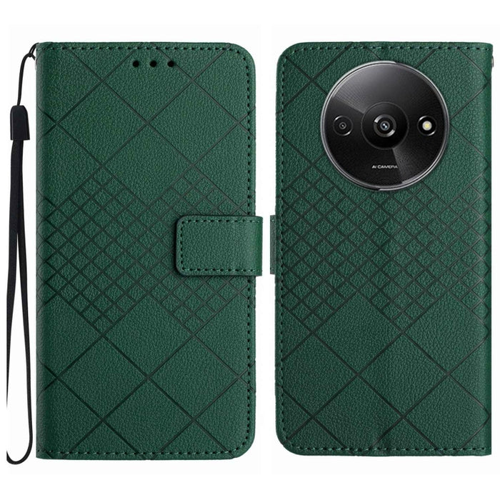 Funda para teléfono de cuero con textura de cuadrícula rómbica, For Xiaomi Redmi 13 4G Global / 5G Global, For Xiaomi Redmi A3, For Xiaomi Redmi Note 13 4G Global, For Xiaomi Redmi 13C 5G, For Xiaomi 14 Ultra, For Xiaomi 14 Pro, For Xiaomi 14          ...