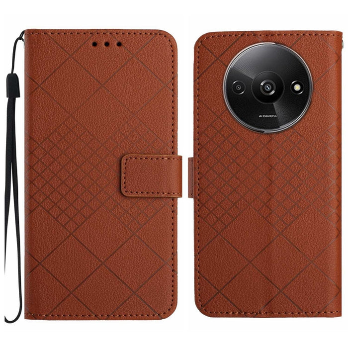 Funda para teléfono de cuero con textura de cuadrícula rómbica, For Xiaomi Redmi 13 4G Global / 5G Global, For Xiaomi Redmi A3, For Xiaomi Redmi Note 13 4G Global, For Xiaomi Redmi 13C 5G, For Xiaomi 14 Ultra, For Xiaomi 14 Pro, For Xiaomi 14          ...