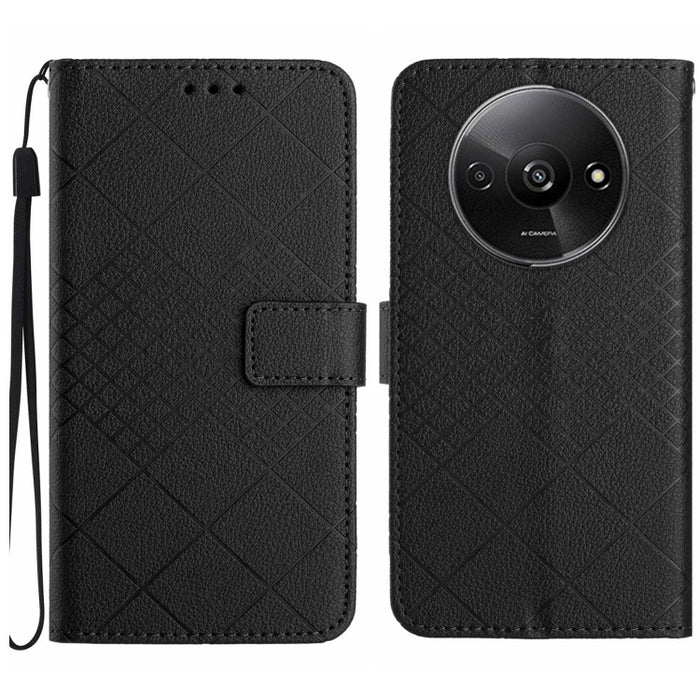 Funda para teléfono de cuero con textura de cuadrícula rómbica, For Xiaomi Redmi 13 4G Global / 5G Global, For Xiaomi Redmi A3, For Xiaomi Redmi Note 13 4G Global, For Xiaomi Redmi 13C 5G, For Xiaomi 14 Ultra, For Xiaomi 14 Pro, For Xiaomi 14          ...