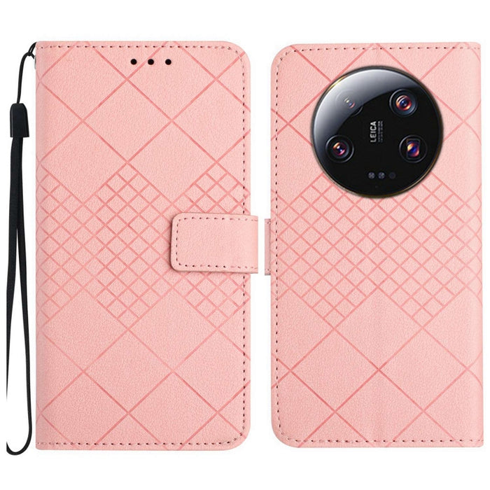 Funda para teléfono de cuero con textura de cuadrícula rómbica, For Xiaomi Redmi 13 4G Global / 5G Global, For Xiaomi Redmi A3, For Xiaomi Redmi Note 13 4G Global, For Xiaomi Redmi 13C 5G, For Xiaomi 14 Ultra, For Xiaomi 14 Pro, For Xiaomi 14          ...
