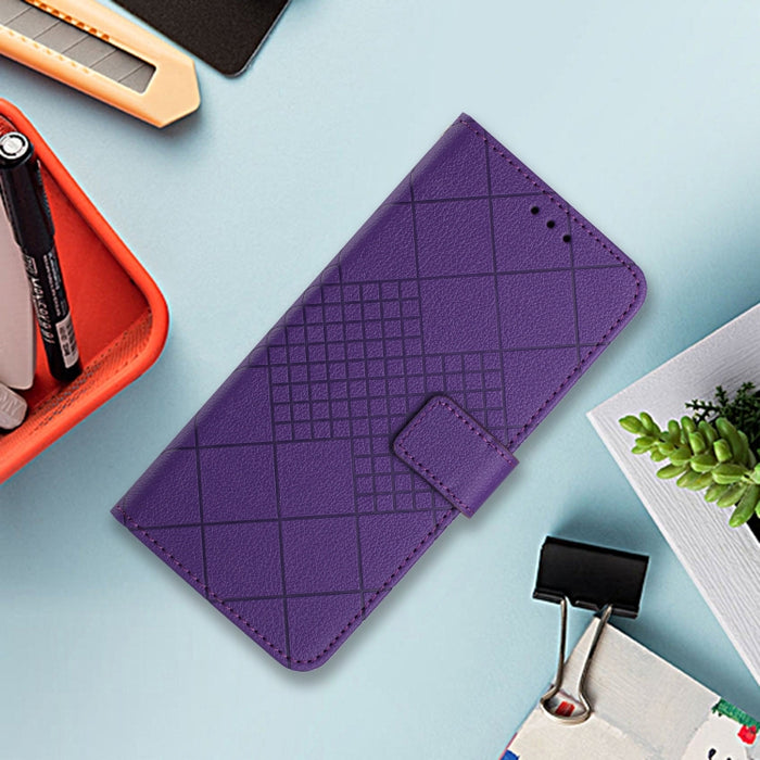 Funda para teléfono de cuero con textura de cuadrícula rómbica, For Xiaomi Redmi 13 4G Global / 5G Global, For Xiaomi Redmi A3, For Xiaomi Redmi Note 13 4G Global, For Xiaomi Redmi 13C 5G, For Xiaomi 14 Ultra, For Xiaomi 14 Pro, For Xiaomi 14          ...