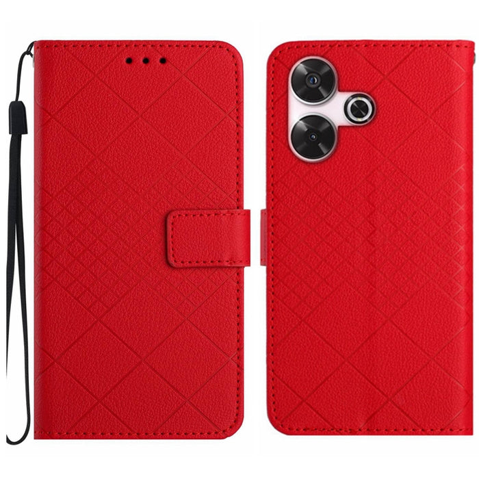 Funda para teléfono de cuero con textura de cuadrícula rómbica, For Xiaomi Redmi 13 4G Global / 5G Global, For Xiaomi Redmi A3, For Xiaomi Redmi Note 13 4G Global, For Xiaomi Redmi 13C 5G, For Xiaomi 14 Ultra, For Xiaomi 14 Pro, For Xiaomi 14          ...