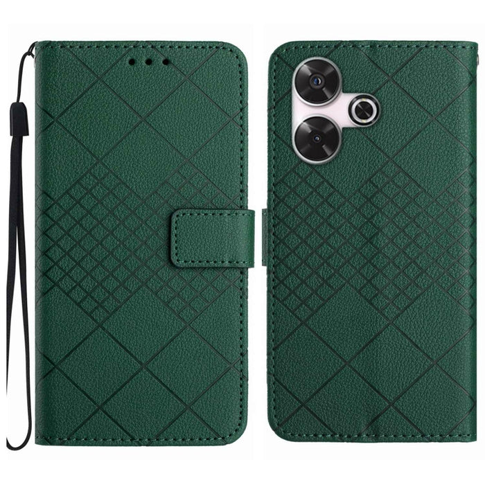 Funda para teléfono de cuero con textura de cuadrícula rómbica, For Xiaomi Redmi 13 4G Global / 5G Global, For Xiaomi Redmi A3, For Xiaomi Redmi Note 13 4G Global, For Xiaomi Redmi 13C 5G, For Xiaomi 14 Ultra, For Xiaomi 14 Pro, For Xiaomi 14          ...