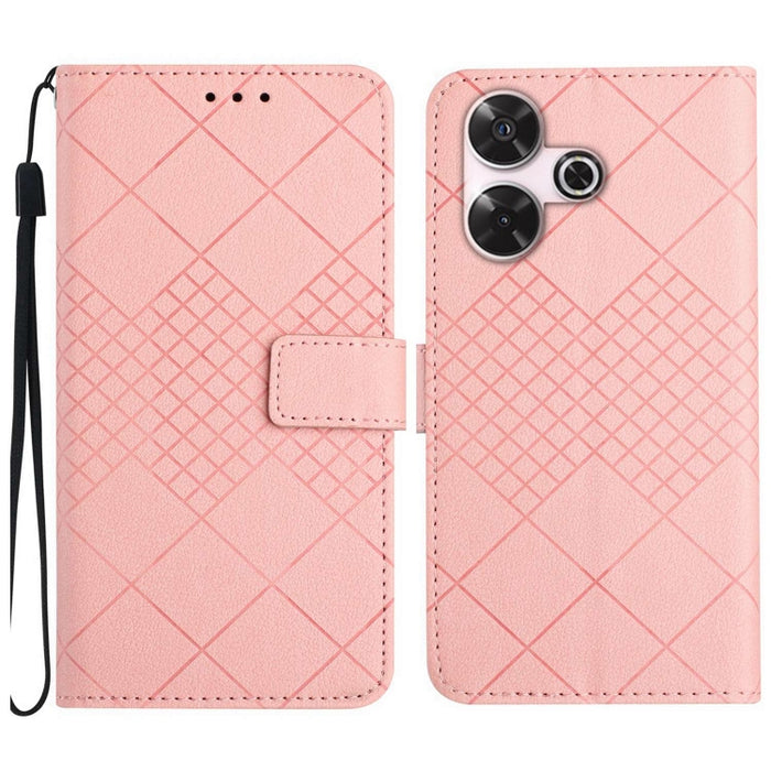 Funda para teléfono de cuero con textura de cuadrícula rómbica, For Xiaomi Redmi 13 4G Global / 5G Global, For Xiaomi Redmi A3, For Xiaomi Redmi Note 13 4G Global, For Xiaomi Redmi 13C 5G, For Xiaomi 14 Ultra, For Xiaomi 14 Pro, For Xiaomi 14          ...