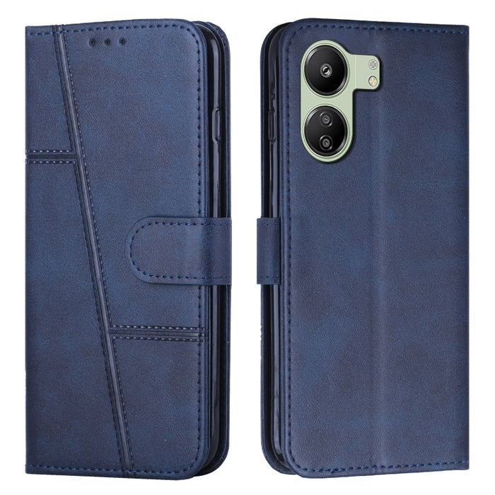 Funda para teléfono de cuero con hebilla y textura de becerro con costuras, For Xiaomi 14 pro, For Xiaomi 13T / Xiaomi 13T Pro, For Xiaomi 14, For Xiaomi Redmi Note 13, For Xiaomi Redmi 13C, For Xiaomi Redmi Note 13 pro+, For Xiaomi Redmi Note 13 pro