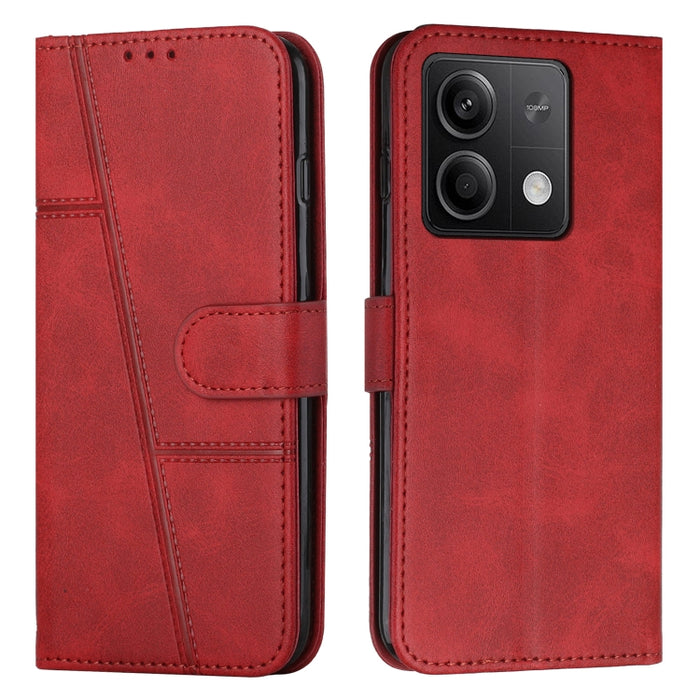 Funda para teléfono de cuero con hebilla y textura de becerro con costuras, For Xiaomi 14 pro, For Xiaomi 13T / Xiaomi 13T Pro, For Xiaomi 14, For Xiaomi Redmi Note 13, For Xiaomi Redmi 13C, For Xiaomi Redmi Note 13 pro+, For Xiaomi Redmi Note 13 pro
