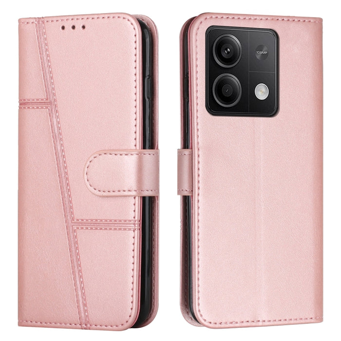 Funda para teléfono de cuero con hebilla y textura de becerro con costuras, For Xiaomi 14 pro, For Xiaomi 13T / Xiaomi 13T Pro, For Xiaomi 14, For Xiaomi Redmi Note 13, For Xiaomi Redmi 13C, For Xiaomi Redmi Note 13 pro+, For Xiaomi Redmi Note 13 pro