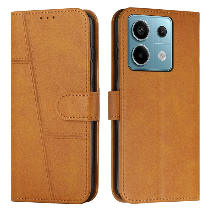 Funda para teléfono de cuero con hebilla y textura de becerro con costuras, For Xiaomi 14 pro, For Xiaomi 13T / Xiaomi 13T Pro, For Xiaomi 14, For Xiaomi Redmi Note 13, For Xiaomi Redmi 13C, For Xiaomi Redmi Note 13 pro+, For Xiaomi Redmi Note 13 pro