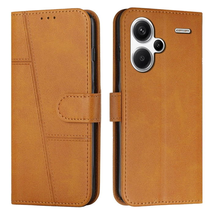 Funda para teléfono de cuero con hebilla y textura de becerro con costuras, For Xiaomi 14 pro, For Xiaomi 13T / Xiaomi 13T Pro, For Xiaomi 14, For Xiaomi Redmi Note 13, For Xiaomi Redmi 13C, For Xiaomi Redmi Note 13 pro+, For Xiaomi Redmi Note 13 pro