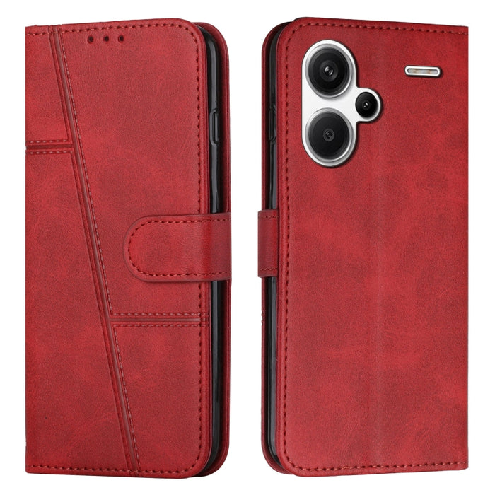 Funda para teléfono de cuero con hebilla y textura de becerro con costuras, For Xiaomi 14 pro, For Xiaomi 13T / Xiaomi 13T Pro, For Xiaomi 14, For Xiaomi Redmi Note 13, For Xiaomi Redmi 13C, For Xiaomi Redmi Note 13 pro+, For Xiaomi Redmi Note 13 pro