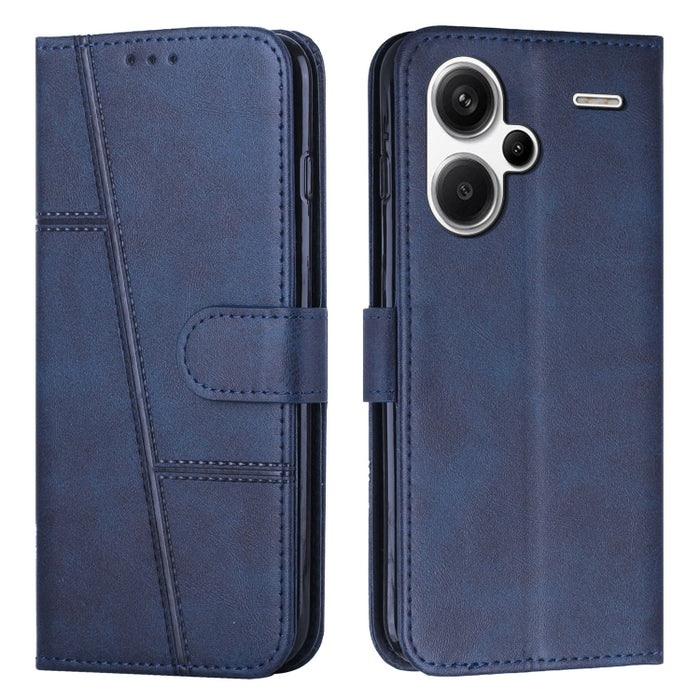 Funda para teléfono de cuero con hebilla y textura de becerro con costuras, For Xiaomi 14 pro, For Xiaomi 13T / Xiaomi 13T Pro, For Xiaomi 14, For Xiaomi Redmi Note 13, For Xiaomi Redmi 13C, For Xiaomi Redmi Note 13 pro+, For Xiaomi Redmi Note 13 pro
