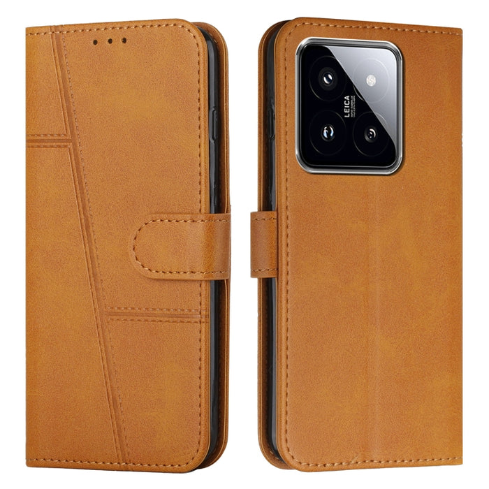 Funda para teléfono de cuero con hebilla y textura de becerro con costuras, For Xiaomi 14 pro, For Xiaomi 13T / Xiaomi 13T Pro, For Xiaomi 14, For Xiaomi Redmi Note 13, For Xiaomi Redmi 13C, For Xiaomi Redmi Note 13 pro+, For Xiaomi Redmi Note 13 pro