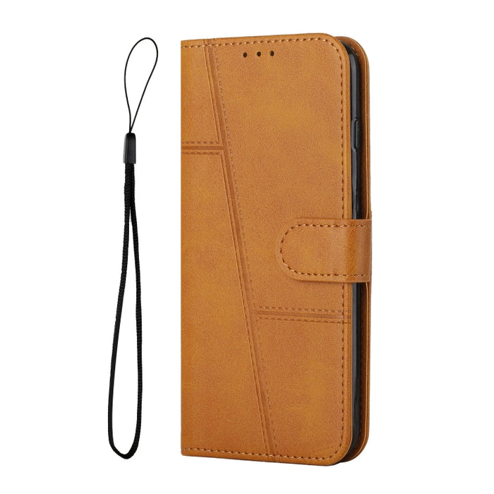 Funda para teléfono de cuero con hebilla y textura de becerro con costuras, For Xiaomi 14 pro, For Xiaomi 13T / Xiaomi 13T Pro, For Xiaomi 14, For Xiaomi Redmi Note 13, For Xiaomi Redmi 13C, For Xiaomi Redmi Note 13 pro+, For Xiaomi Redmi Note 13 pro