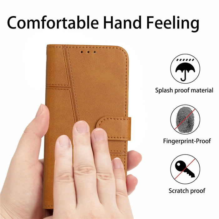 Funda para teléfono de cuero con hebilla y textura de becerro con costuras, For Xiaomi 14 pro, For Xiaomi 13T / Xiaomi 13T Pro, For Xiaomi 14, For Xiaomi Redmi Note 13, For Xiaomi Redmi 13C, For Xiaomi Redmi Note 13 pro+, For Xiaomi Redmi Note 13 pro