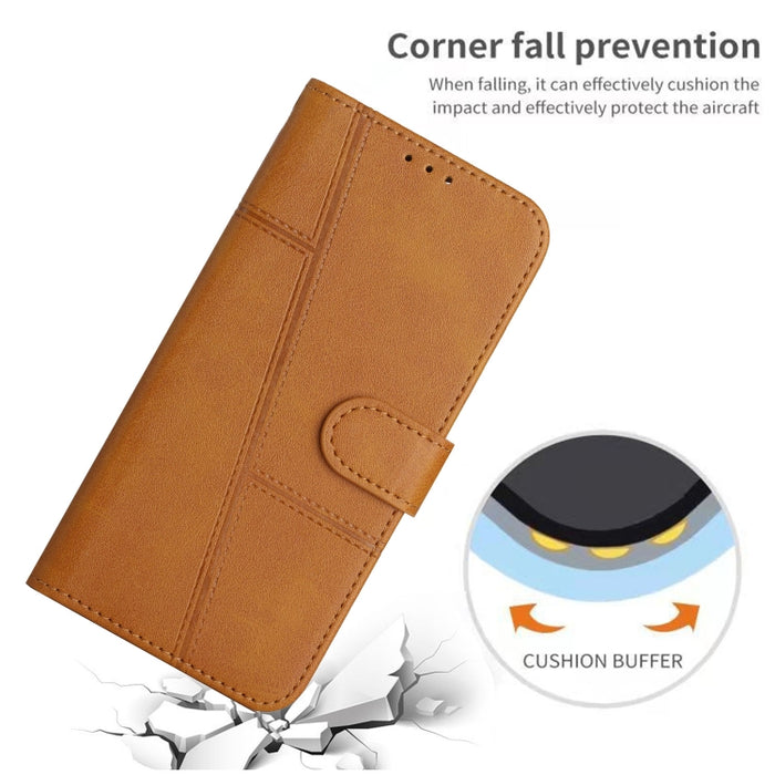 Funda para teléfono de cuero con hebilla y textura de becerro con costuras, For Xiaomi 14 pro, For Xiaomi 13T / Xiaomi 13T Pro, For Xiaomi 14, For Xiaomi Redmi Note 13, For Xiaomi Redmi 13C, For Xiaomi Redmi Note 13 pro+, For Xiaomi Redmi Note 13 pro