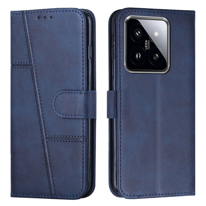 Funda para teléfono de cuero con hebilla y textura de becerro con costuras, For Xiaomi 14 pro, For Xiaomi 13T / Xiaomi 13T Pro, For Xiaomi 14, For Xiaomi Redmi Note 13, For Xiaomi Redmi 13C, For Xiaomi Redmi Note 13 pro+, For Xiaomi Redmi Note 13 pro