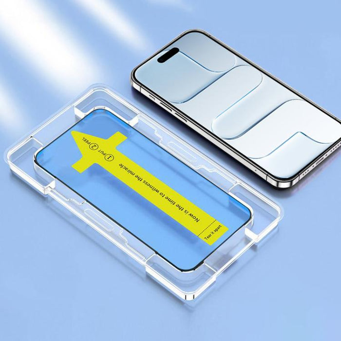Película de vidrio templado antiestática a prueba de polvo de fijación rápida HD, For iPhone 17 Pro Max, For iPhone 17 Pro, For iPhone 17, For iPhone Air, For iPhone 16 Pro Max, For iPhone 16 Pro, For iPhone 16 Plus / 15 Plus, For iPhone 16 / 15       ...