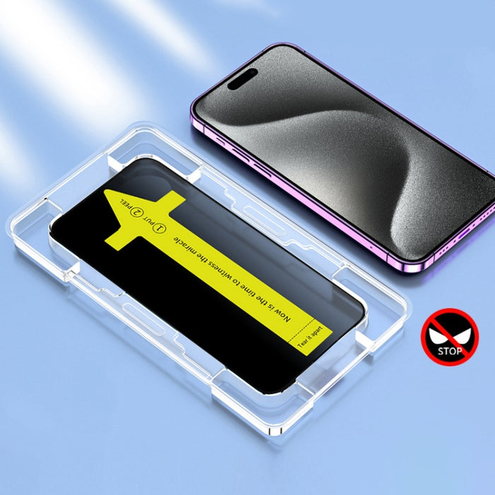 Película de vidrio templado antiestática a prueba de polvo y fijación rápida, antifisgones, For iPhone 17 Pro Max, For iPhone 17 Pro, For iPhone 17, For iPhone Air, For iPhone 16 Pro Max, For iPhone 16 Pro, For iPhone 16 Plus / 15 Plus, For iPhone 16 /...