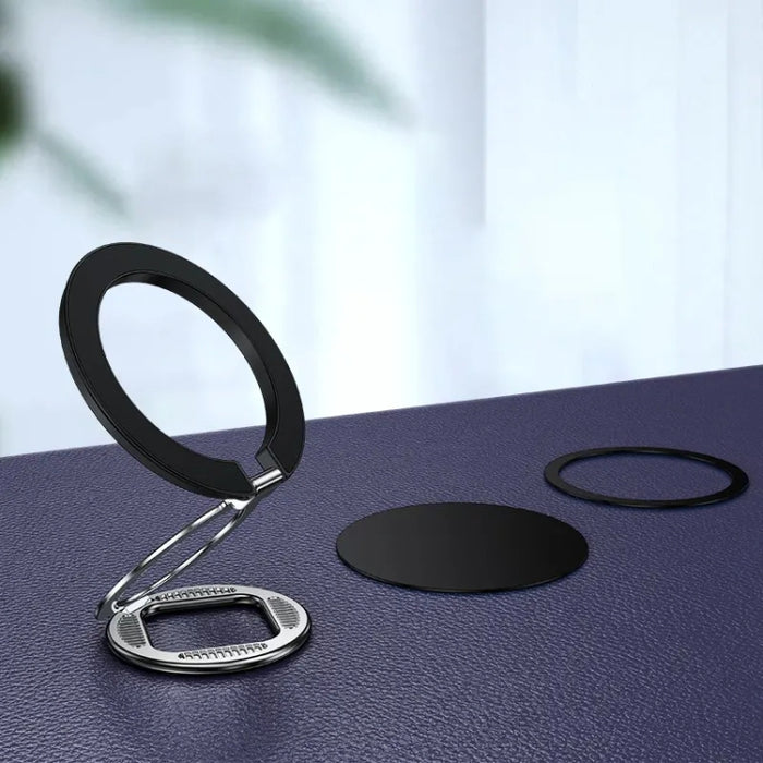 ZF039 Soporte plegable con hebilla de anillo magnético MagSafe, ZF039 (Black), ZF039 (Blue), ZF039 (Purple), ZF039 (Silver)