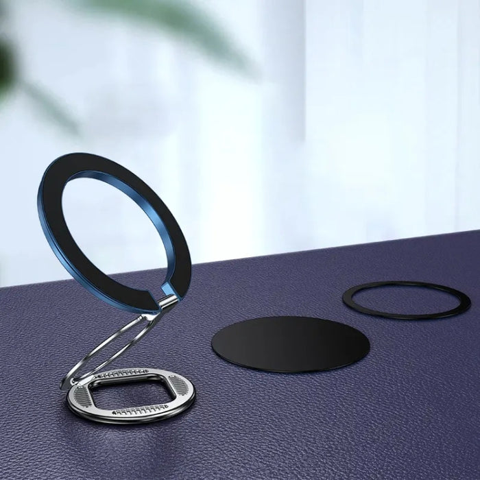ZF039 Soporte plegable con hebilla de anillo magnético MagSafe, ZF039 (Black), ZF039 (Blue), ZF039 (Purple), ZF039 (Silver)