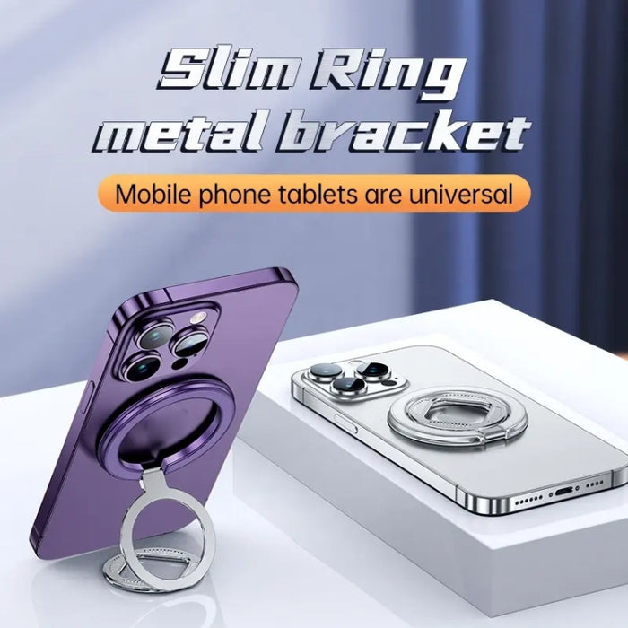 ZF039 Soporte plegable con hebilla de anillo magnético MagSafe, ZF039 (Black), ZF039 (Blue), ZF039 (Purple), ZF039 (Silver)