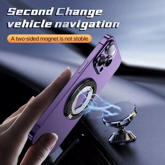ZF039 Soporte plegable con hebilla de anillo magnético MagSafe, ZF039 (Black), ZF039 (Blue), ZF039 (Purple), ZF039 (Silver)