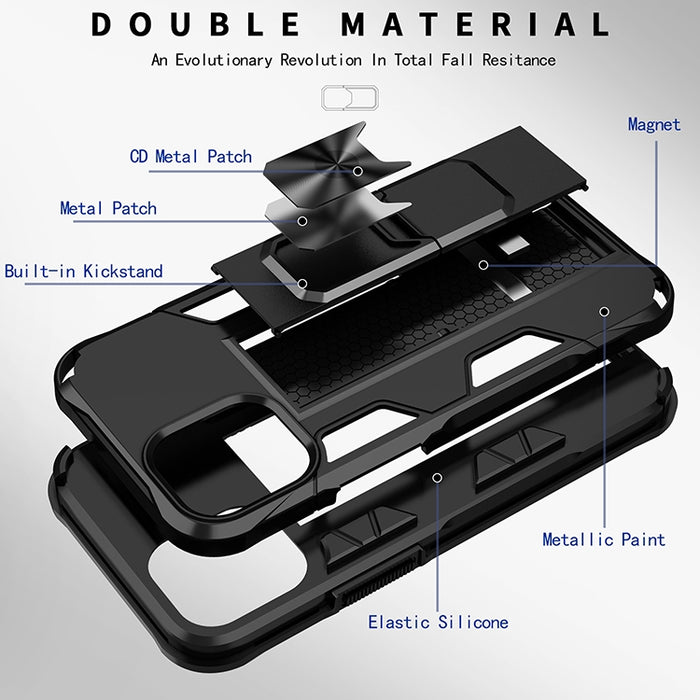 Funda protectora magnética Armor a prueba de golpes TPU + PC con soporte invisible