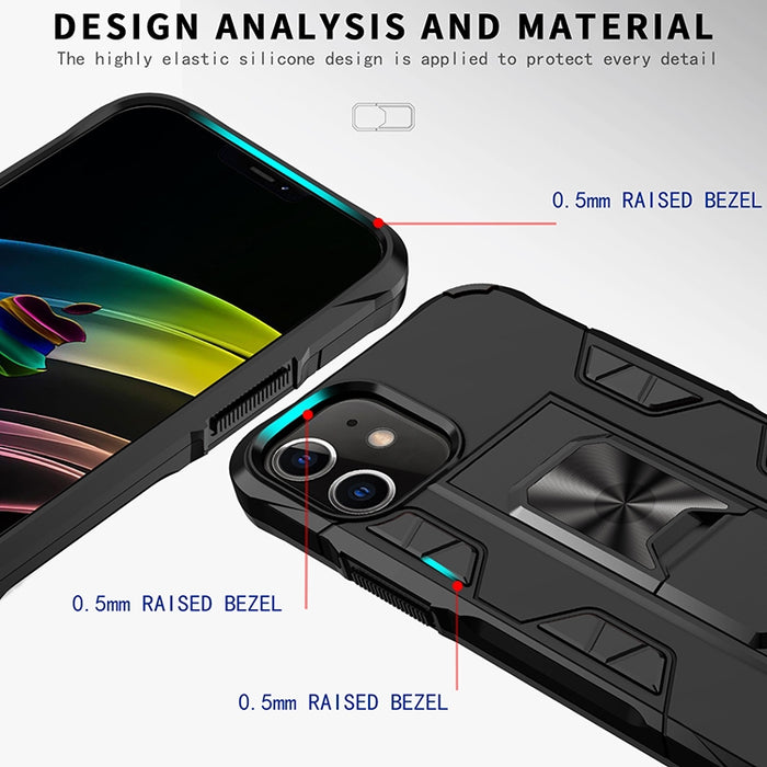 Funda protectora magnética Armor a prueba de golpes TPU + PC con soporte invisible