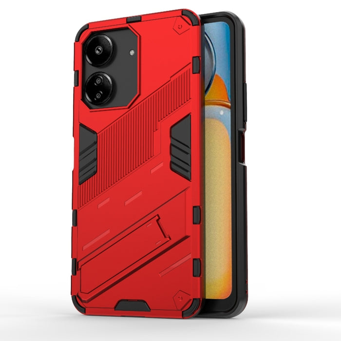 Punk Armor 2 en 1 PC + Funda para teléfono TPU con soporte, For Xiaomi Redmi 13C 5G / 4G Global