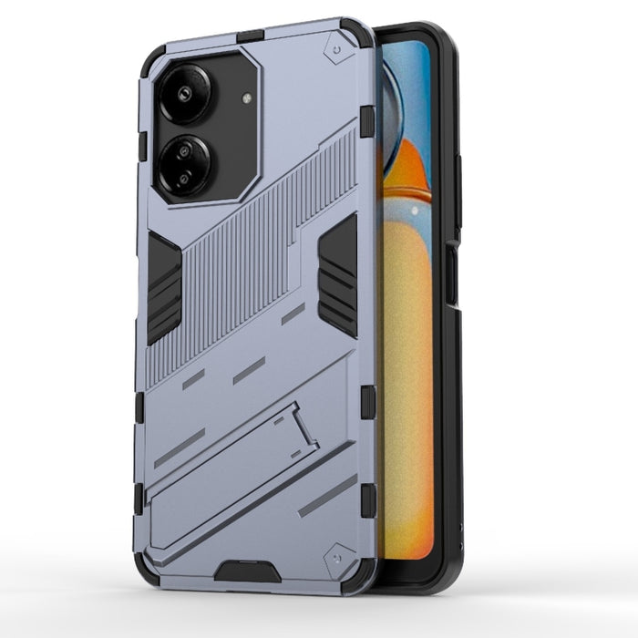Punk Armor 2 en 1 PC + Funda para teléfono TPU con soporte, For Xiaomi Redmi 13C 5G / 4G Global