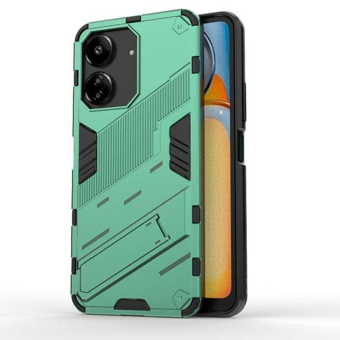 Punk Armor 2 en 1 PC + Funda para teléfono TPU con soporte, For Xiaomi Redmi 13C 5G / 4G Global