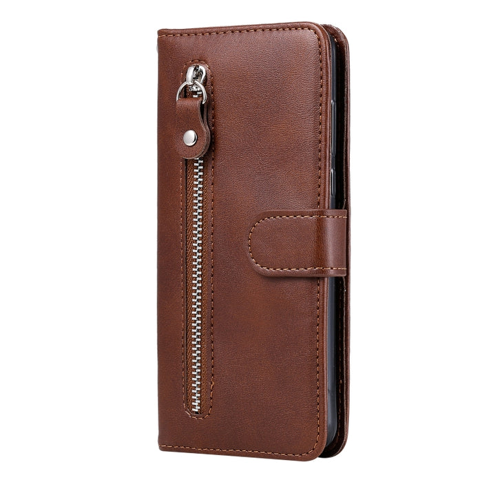 Funda de cuero con tapa horizontal y cremallera con textura de becerro a la moda con soporte y ranuras para tarjetas y función de billetera, For Xiaomi Mi Note 10 Lite, For Xiaomi Redmi Note 9 / 10X 5G