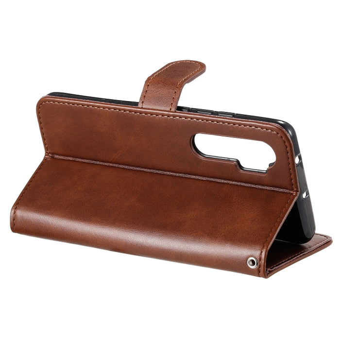 Funda de cuero con tapa horizontal y cremallera con textura de becerro a la moda con soporte y ranuras para tarjetas y función de billetera, For Xiaomi Mi Note 10 Lite, For Xiaomi Redmi Note 9 / 10X 5G