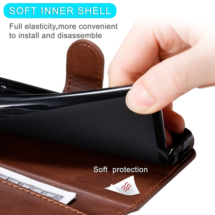 Funda de cuero con tapa horizontal y cremallera con textura de becerro a la moda con soporte y ranuras para tarjetas y función de billetera, For Xiaomi Mi Note 10 Lite, For Xiaomi Redmi Note 9 / 10X 5G