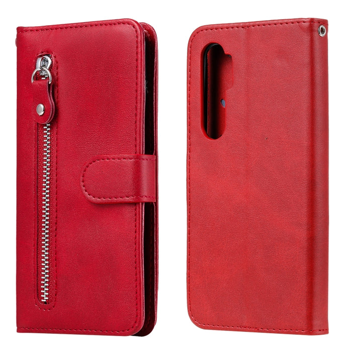 Funda de cuero con tapa horizontal y cremallera con textura de becerro a la moda con soporte y ranuras para tarjetas y función de billetera, For Xiaomi Mi Note 10 Lite, For Xiaomi Redmi Note 9 / 10X 5G