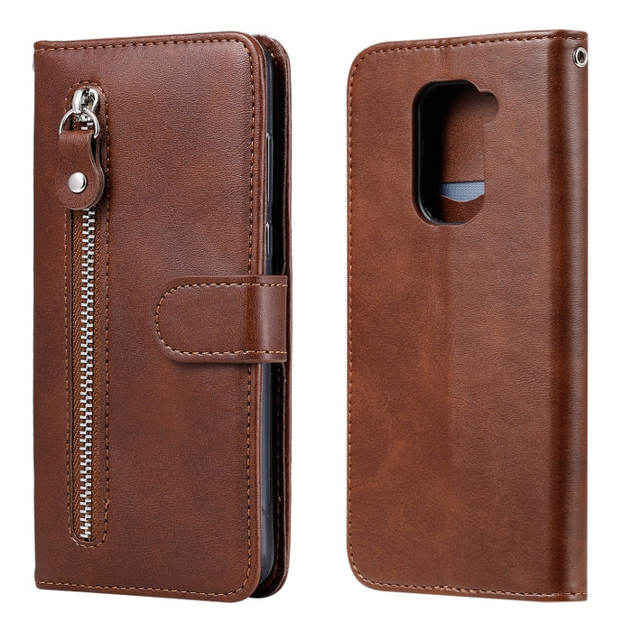 Funda de cuero con tapa horizontal y cremallera con textura de becerro a la moda con soporte y ranuras para tarjetas y función de billetera, For Xiaomi Mi Note 10 Lite, For Xiaomi Redmi Note 9 / 10X 5G