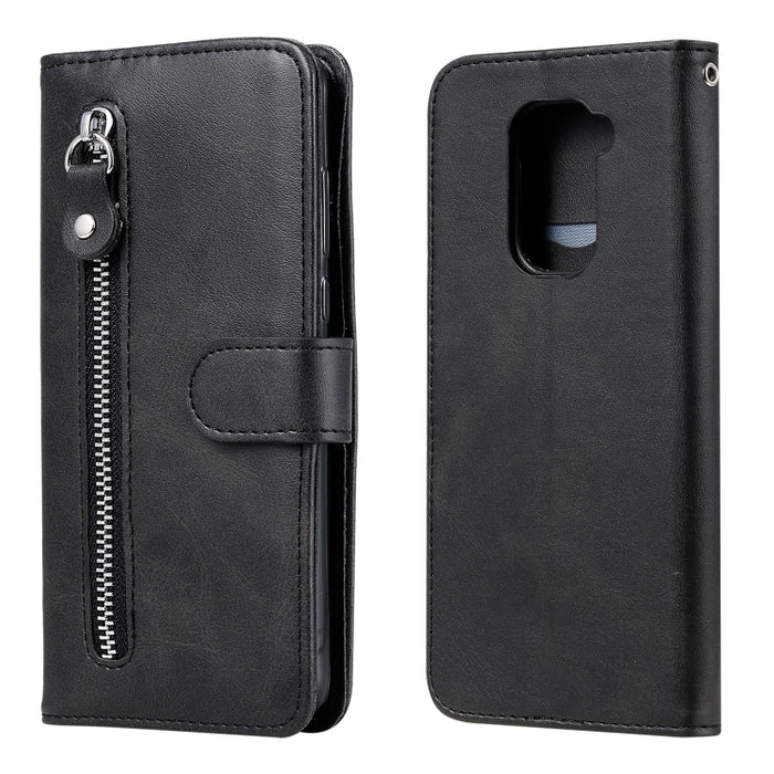 Funda de cuero con tapa horizontal y cremallera con textura de becerro a la moda con soporte y ranuras para tarjetas y función de billetera, For Xiaomi Mi Note 10 Lite, For Xiaomi Redmi Note 9 / 10X 5G