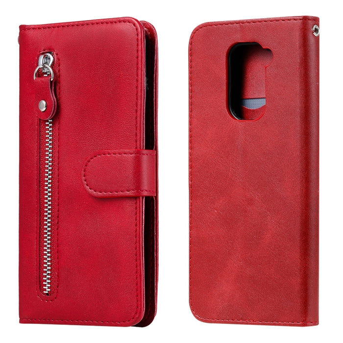 Funda de cuero con tapa horizontal y cremallera con textura de becerro a la moda con soporte y ranuras para tarjetas y función de billetera, For Xiaomi Mi Note 10 Lite, For Xiaomi Redmi Note 9 / 10X 5G