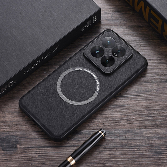 Caja magnética del teléfono de MagSafe de la PU de la textura del paño, For Xiaomi 17T 5G, For Xiaomi 17 Pro Max, For Xiaomi 15T Pro, For Xiaomi 15T, For Xiaomi 14T Pro, For Xiaomi 14T, For Xiaomi 14 Pro, For Xiaomi Redmi K60