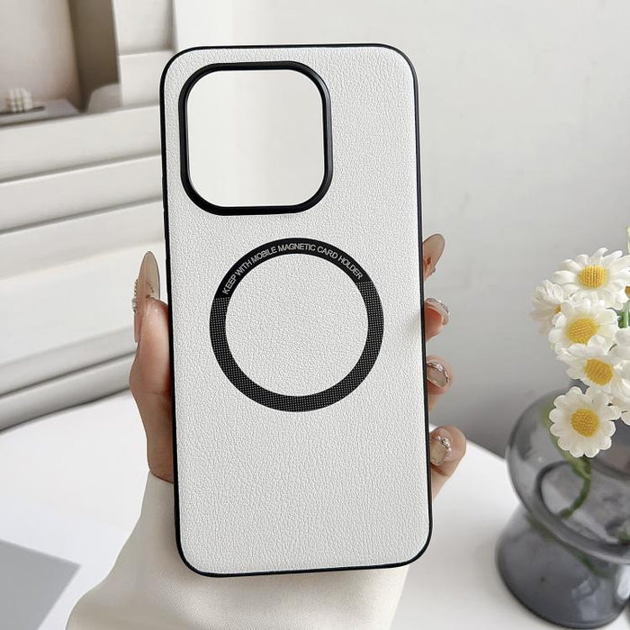 Caja magnética del teléfono de MagSafe de la PU de la textura del paño, For Xiaomi 17T 5G, For Xiaomi 17 Pro Max, For Xiaomi 15T Pro, For Xiaomi 15T, For Xiaomi 14T Pro, For Xiaomi 14T, For Xiaomi 14 Pro, For Xiaomi Redmi K60