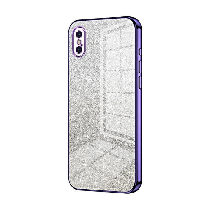 Caja de teléfono galvanizada con polvo de brillo degradado, For iPhone 11 Pro Max, For iPhone 11, For iPhone 11 Pro, For iPhone X / XS, For iPhone XR, For iPhone XS Max, For iPhone 8 Plus / 7 Plus