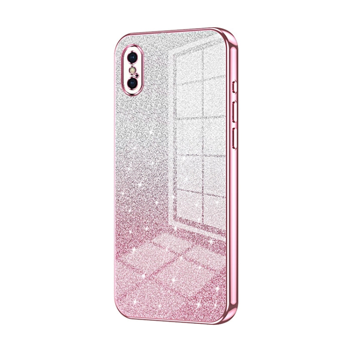 Caja de teléfono galvanizada con polvo de brillo degradado, For iPhone 11 Pro Max, For iPhone 11, For iPhone 11 Pro, For iPhone X / XS, For iPhone XR, For iPhone XS Max, For iPhone 8 Plus / 7 Plus