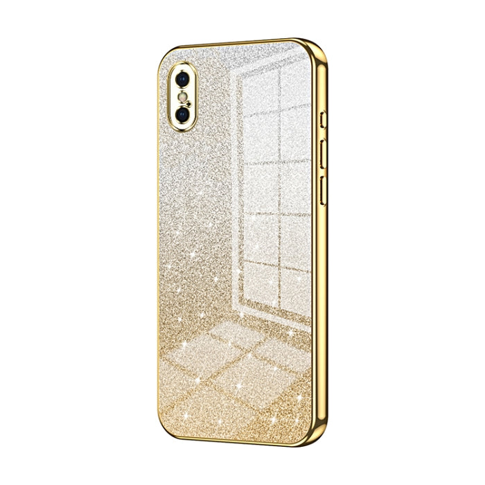 Caja de teléfono galvanizada con polvo de brillo degradado, For iPhone 11 Pro Max, For iPhone 11, For iPhone 11 Pro, For iPhone X / XS, For iPhone XR, For iPhone XS Max, For iPhone 8 Plus / 7 Plus