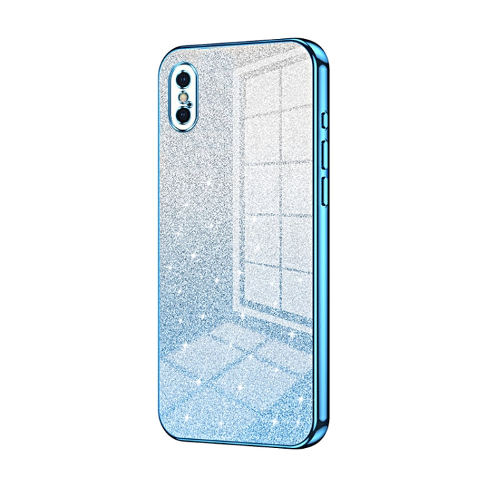 Caja de teléfono galvanizada con polvo de brillo degradado, For iPhone 11 Pro Max, For iPhone 11, For iPhone 11 Pro, For iPhone X / XS, For iPhone XR, For iPhone XS Max, For iPhone 8 Plus / 7 Plus