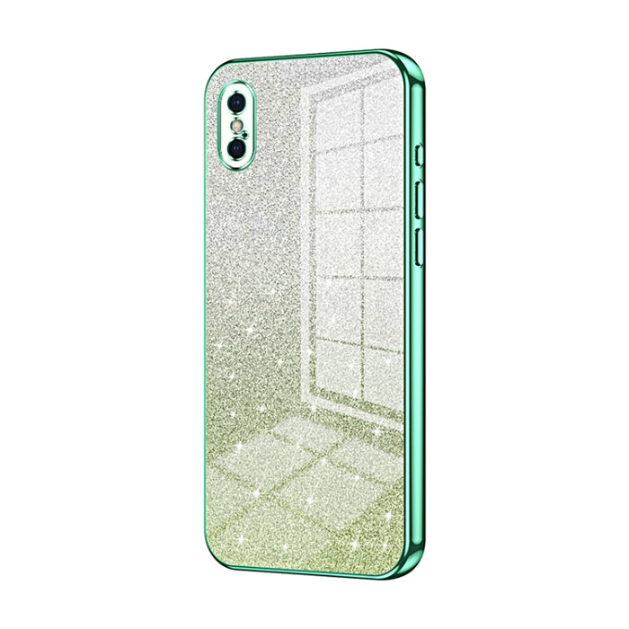 Caja de teléfono galvanizada con polvo de brillo degradado, For iPhone 11 Pro Max, For iPhone 11, For iPhone 11 Pro, For iPhone X / XS, For iPhone XR, For iPhone XS Max, For iPhone 8 Plus / 7 Plus